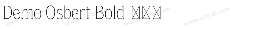 Demo Osbert Bold字体转换